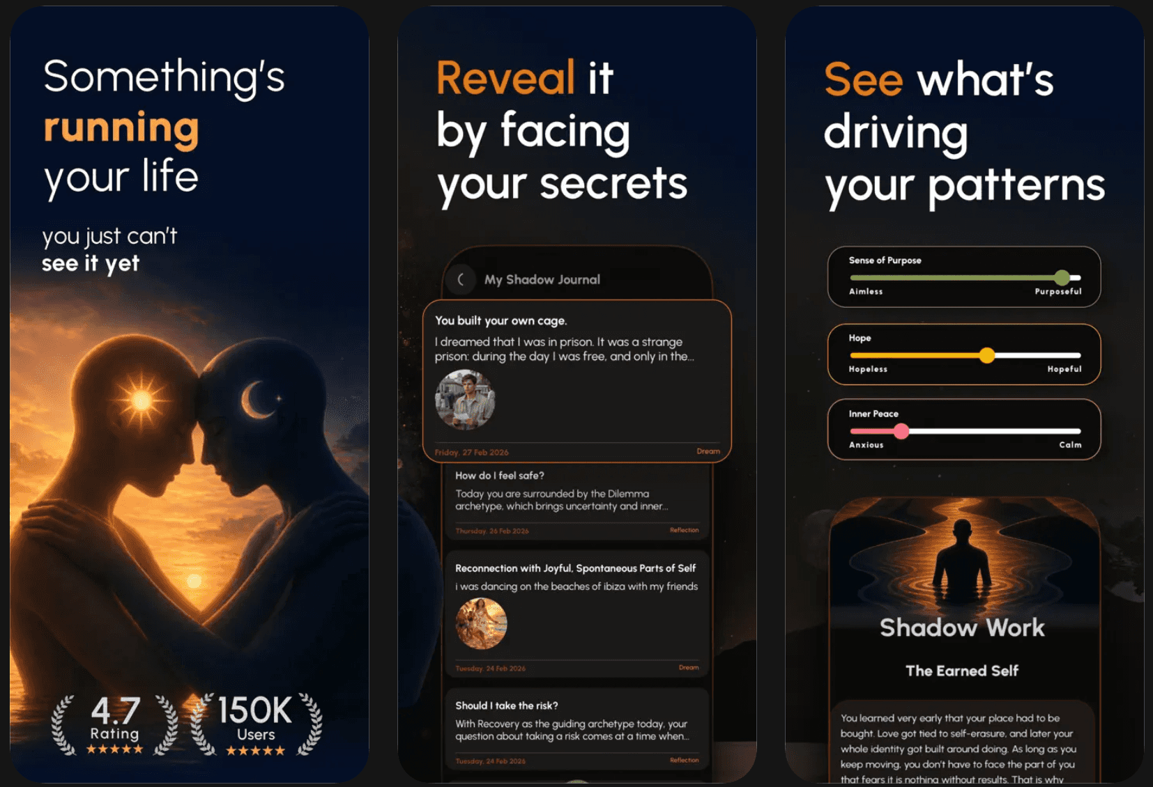 Mindberg app screenshots