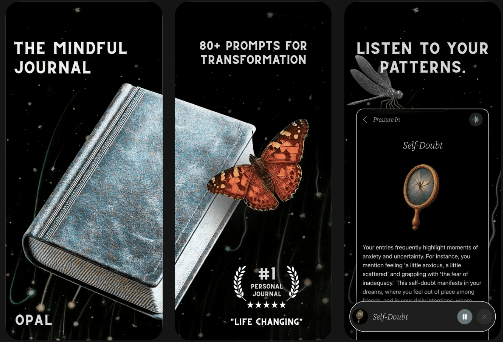 Opal Journal app screenshots