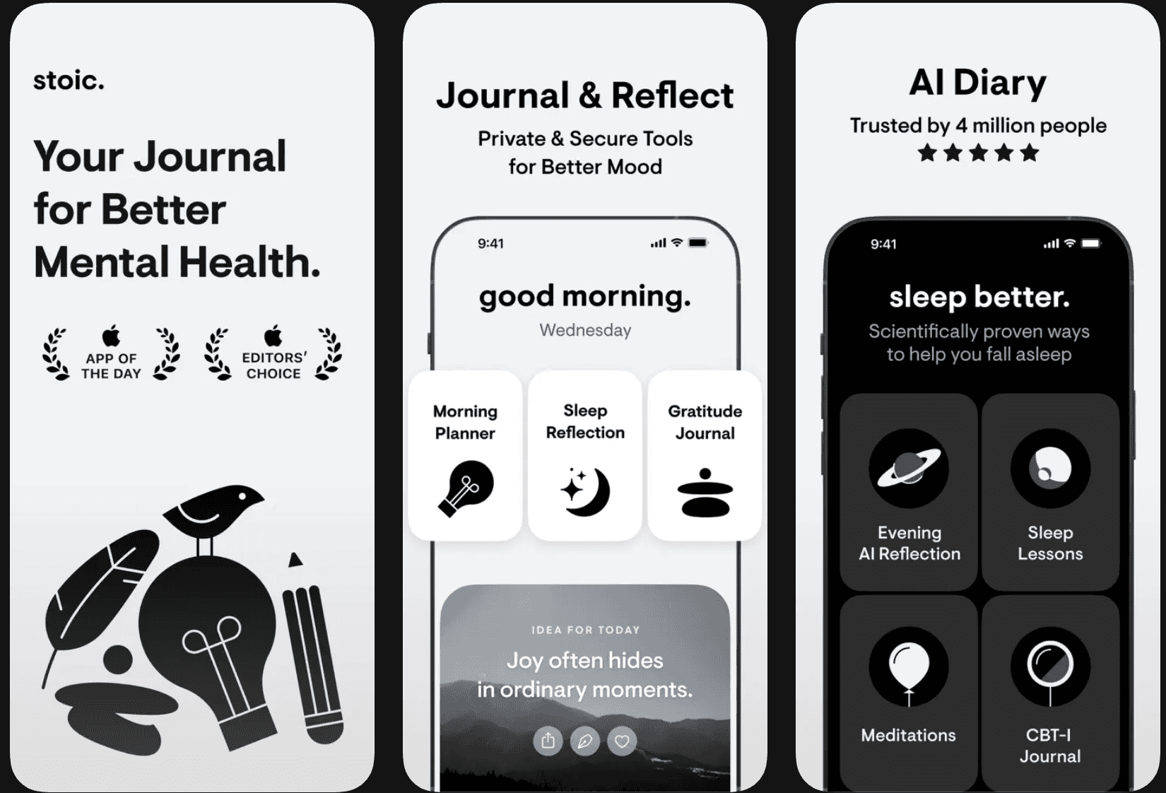 Stoic app screenshots